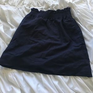 Navy J. Crew Bubble Skirt